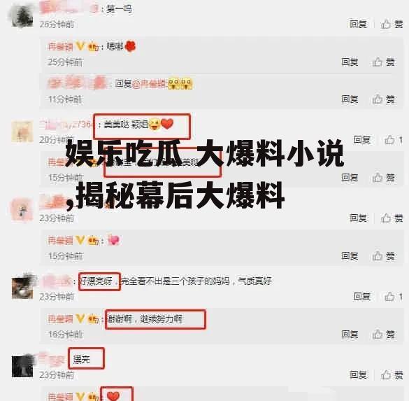 娱乐吃瓜 大爆料小说,揭秘幕后大爆料