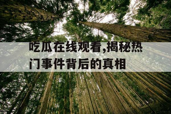 吃瓜在线观看,揭秘热门事件背后的真相