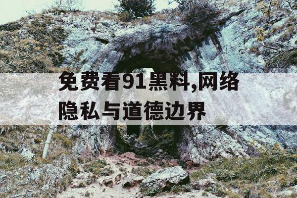 免费看91黑料,网络隐私与道德边界