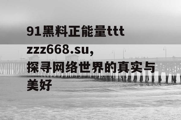 91黑料正能量tttzzz668.su,探寻网络世界的真实与美好