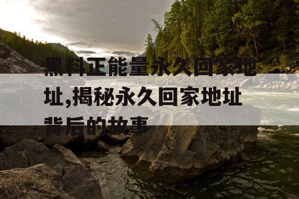 黑料正能量永久回家地址,揭秘永久回家地址背后的故事