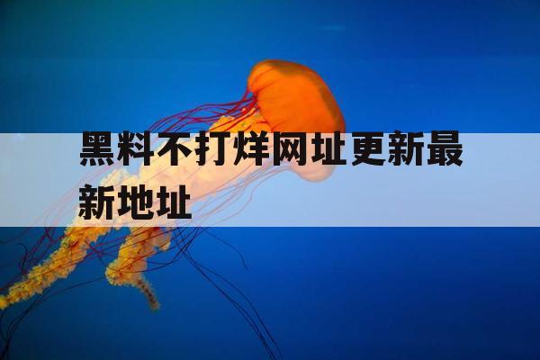 黑料不打烊网址更新最新地址