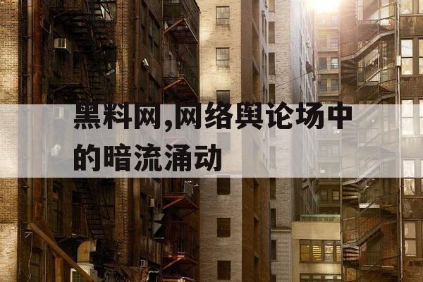 黑料网,网络舆论场中的暗流涌动