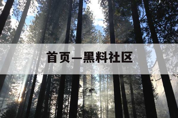 首页—黑料社区