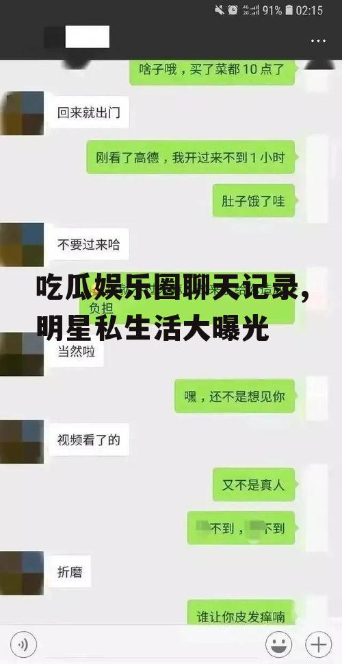 吃瓜娱乐圈聊天记录,明星私生活大曝光